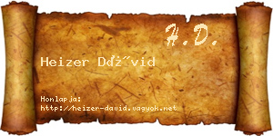 Heizer Dávid névjegykártya